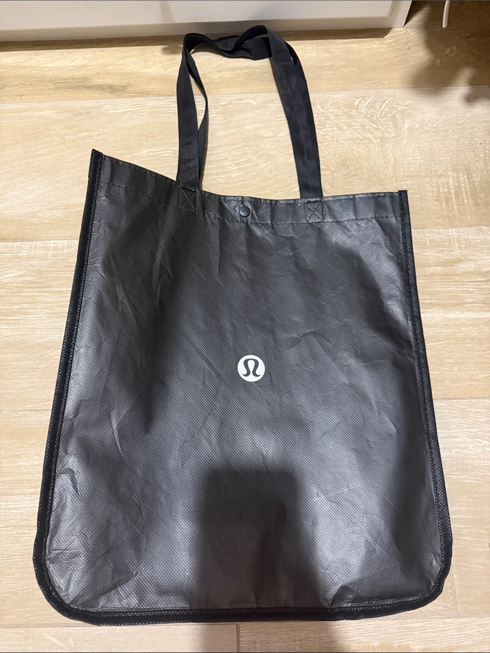 lululemon athletica Huge Black Tote with White Logo